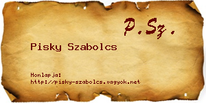 Pisky Szabolcs névjegykártya